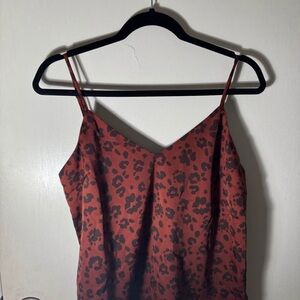 a new day Red and Black Leopard Print Tank Top